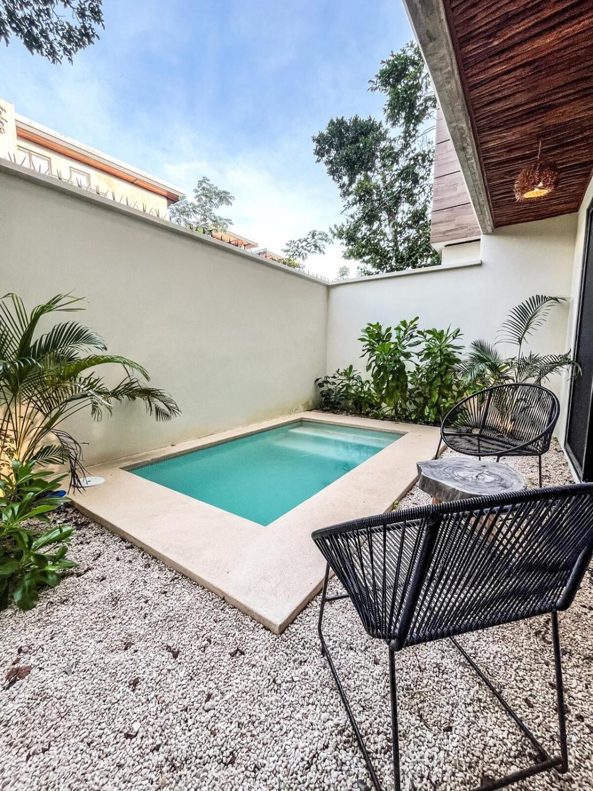Tulum 15 min walking near of beach, private pool, 1 bed, 1 sofacama, 1 inflatable, foto 7