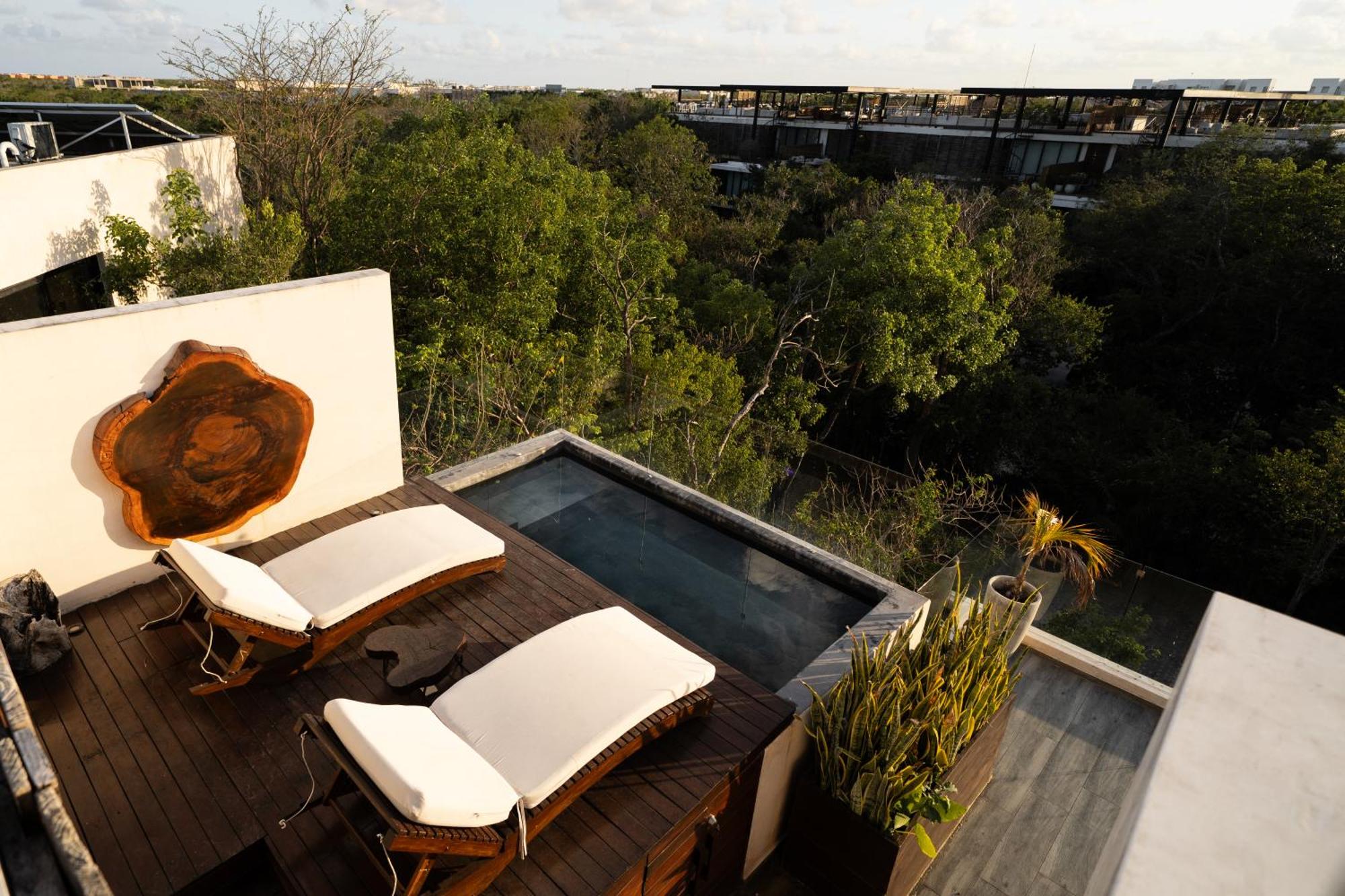 Luxury Penthouse with 3-level, 3240 sqft , Private Pool, Terrace and Roof Top at Tulum Jungle