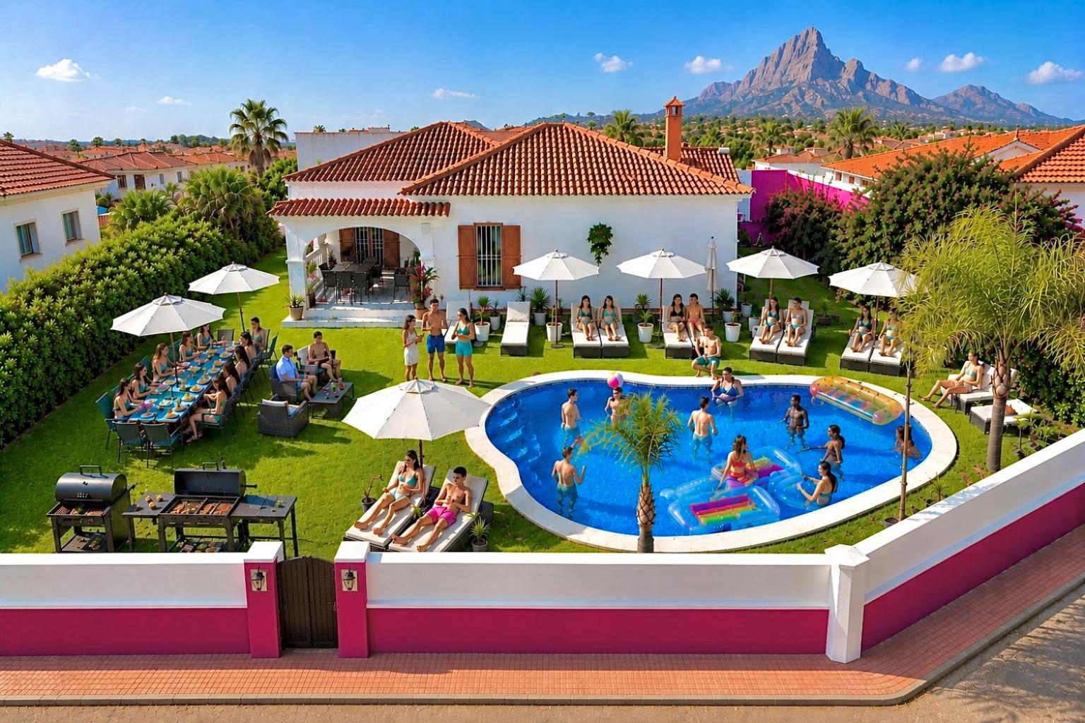 Villa 25 pax Jacuzzi 12 pax 10 min to Benidorm PARTY area