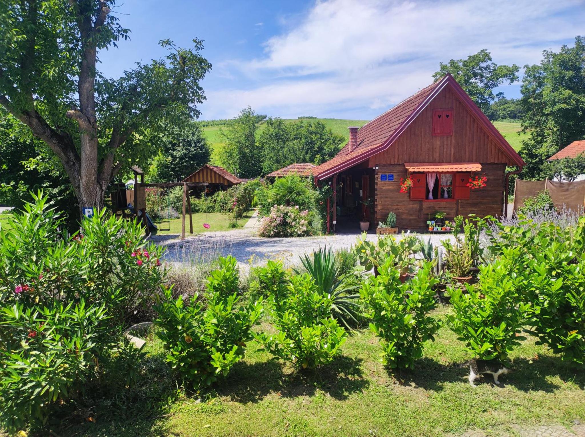 Pod orehom drvena kuća i sauna