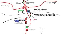 noclegi Czechowice-Dziedzice Good Night noclegi - wjazd do Bielsko Biała od Katowic droga E75 , S1