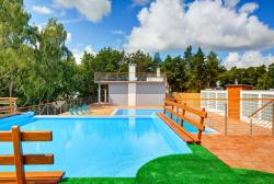 noclegi Poddąbie Apartament 3B Niebieskie Apartamenty z basenem krytym, odkrytym, salą zabaw, animacjami