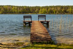 noclegi Olsztyn Apartament nad jeziorem Sukiel z własną plażą