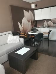 noclegi Kołobrzeg Apartament prywatny salon z aneksem kuchennym i sypialnią w hotelu Diva