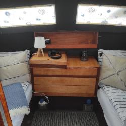 noclegi Gdańsk Noclegi na jachcie, accommodation Gdańsk, Trójmiasto, House Boat, dom na wodzie, 2 cabin, gorący prysznic hot shower, WC, rejs gratis, free cruise included