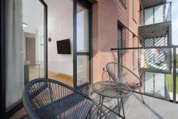 noclegi Gdańsk Sienna Grobla Apartment with View of the Motława Terrace & Sauna, Gym by Noclegi Renters
