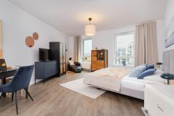 noclegi Gdańsk Śląska Studio with Parking & Gym Business District Gdańsk by Renters