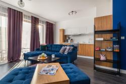 noclegi Świnoujście Mysterious Blue Apartment with Two Bedrooms and Balcony in Świnoujście by Noclegi Renters