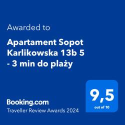 noclegi Sopot Apartament Sopot Karlikowska 13b 5 - 3 min do plaży