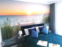 noclegi Rewal Piękny Apartament Bella Baltic tuż przy plaży widok morze