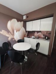 noclegi Kołobrzeg Apartament prywatny salon z aneksem kuchennym, sypialnią w hotelu DIVA