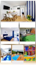 noclegi Poddąbie Apartament 3B Niebieskie Apartamenty z basenem krytym, odkrytym, salą zabaw, animacjami