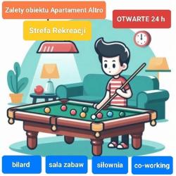 noclegi Rumia Apartament ALTRO siłownia,bilard, sala zabaw dla dzieci, Aquapark 10 minut