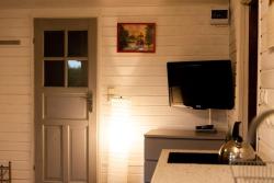 noclegi Kopalino Holiday home with a fireplace and a large terrace