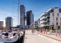 noclegi Gdynia Apartament Faltom 26 Yacht Park z tarasem Parking
