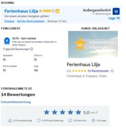 noclegi Trzęsacz Ferienhaus Lilja mit Grill Kamin eignes großes Grundstück und Außenpool