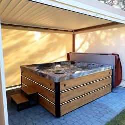 noclegi Sztutowo Domek na doby z jacuzzi , klimatyzacja, plac zabaw, parking, 884-900-901