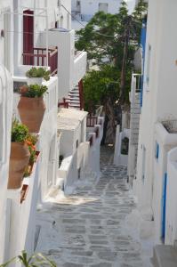 White and Grey Chora Myconos Greece