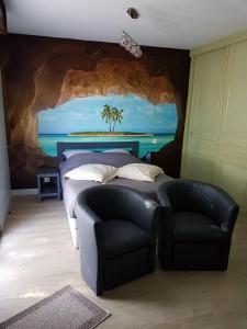 B&B / Chambres d'hotes La Belgerie : Chambre Double - Vue sur Jardin