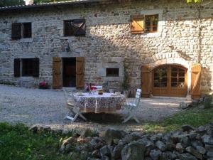 Beautiful farmhouse in mountain forest setting
