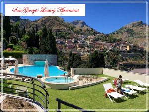 San Giorgio Luxury Apartment Taormina Panoramic Pool Parking Space