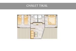 Campings Camping les Cigales : Chalet Tikal 2 Chambres (4 Personnes)