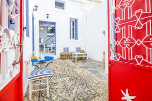 The red door in Koskinou Rhodes Greece