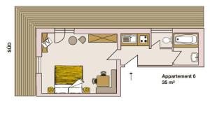 Studio with Balcony ( 2 Adults) room in Chalet Rüfikopf