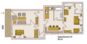 Comfort Two-Bedroom Apartment room in Chalet Rüfikopf