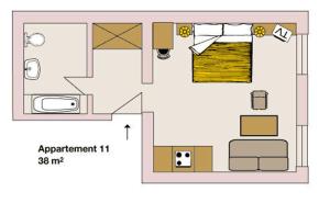 Studio (2 Adults) room in Chalet Rüfikopf