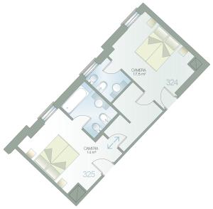 Two Connecting Rooms room in Hotel Igea