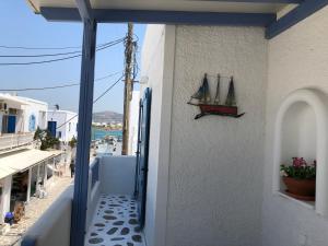 House with port view Antiparos Greece