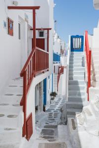 White and Grey Chora Myconos Greece