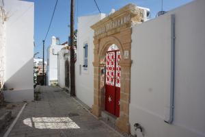 The red door in Koskinou Rhodes Greece