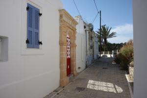 The red door in Koskinou Rhodes Greece