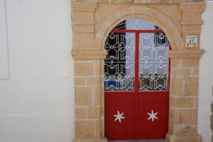 The red door in Koskinou Rhodes Greece