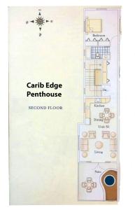 Carib Edge AC beach penthouse, near amenities