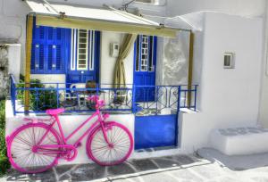 The Hot Pink Bike House Paros Greece