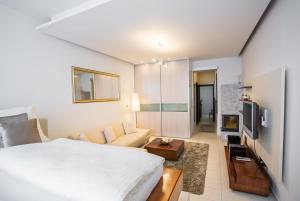 Above the historical roofs