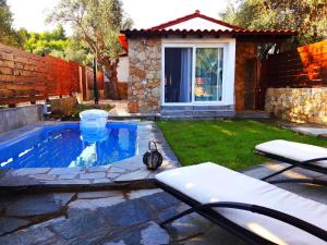 Villa with Private Pool room in Salonikiou Beach Luxury Residences