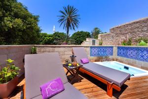 Senior Suite with Private Garden and Outdoor Hot tub (Views of Rhodes)