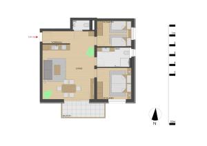 Apartment with Balcony room in Echt Woods Appartements
