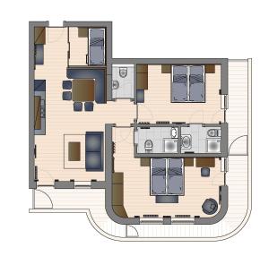 Big Two-Bedroom Apartment with Balcony room in Das Grünholz