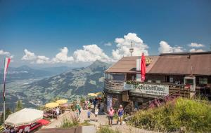 Hocheckhuette On Top of the Kitzbuehel Hahnenkamm Mountain