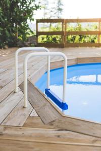 Exclusive beautiful pool house surrounded by greenery, modern, luxury finishes