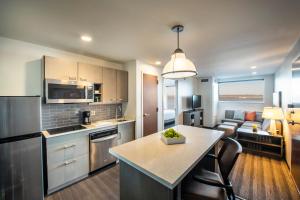 One-Bedroom King Suite with Sofa Bed and Kitchen room in Hyatt House East Moline/Quad Cities