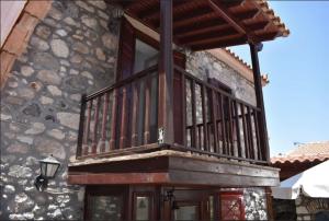 wood and stone in the path of lava Lesvos Greece