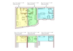 Три дворівневі квартири для 12 гостей