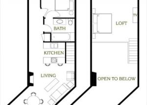 Apartment room in 203 Pointes North Inn