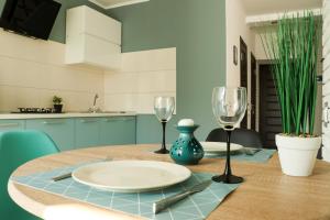 Blue apartments on Kotsyubinsky Avenue